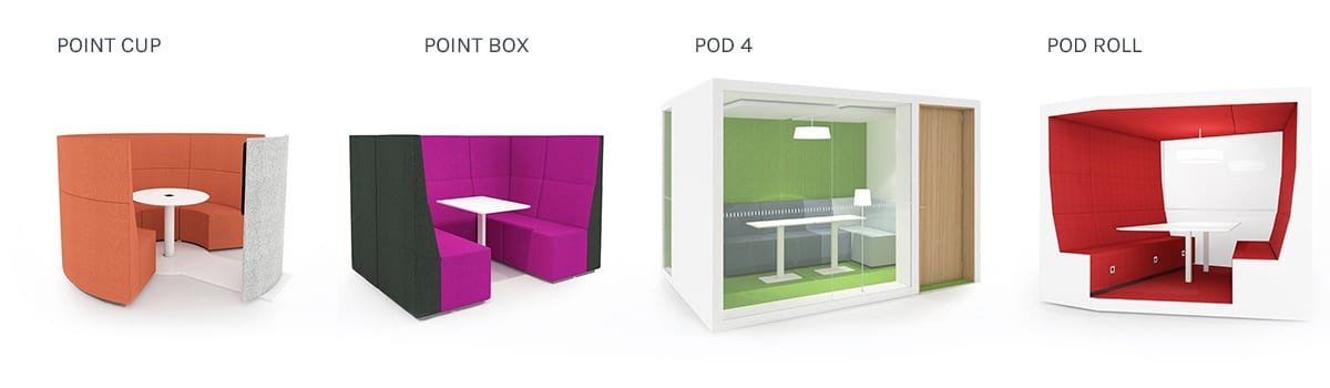 Activity-based office: best products for intensive cooperation zone - INTO the Nordic Silence